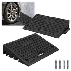 Lospitch Bordsteinrampe Gummi 50 × 32 × 10 cm mit Griff für Auto und Garage