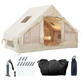 Lospitch Aufblasbares Campingzelt 6.3 m² mit Dachfenster für 2 bis 4 Personen