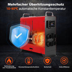 Lospitch Diesel Standheizung 8kW 12V mit Bluetooth App LCD Fernbedienung und 5L Tank