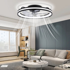 Lospitch LED Deckenventilator mit Licht Ø50 cm 6 Stufen Fernbedienung