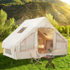 Lospitch Aufblasbares Campingzelt 6.3 m² mit Dachfenster für 2 bis 4 Personen
