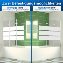 Lospitch Badewannenfaltwand 6 mm ESG Glas 180° schwenkbar