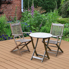 Lospitch WPC Klickfliesen 30x60 cm 6 Stück in Holzoptik für Balkon und Terrasse