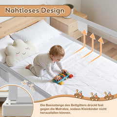 Lospitch Bettgitter Rausfallschutz 150/180/200cm Höhenverstellbar 64 bis 96cm für Kinderbett Babybett