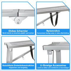 Lospitch Arbeitsplattform aus verzinktem Stahl Höhenverstellbar 56–80 cm bis 150 kg