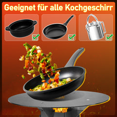 Lospitch Raketenofen Campingkocher mit Grillplatte und Ofenhaken