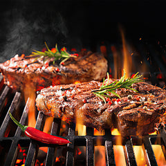 Lospitch Gusseisen Grillrost emailliert für Gasgrill und Holzkohlegrill