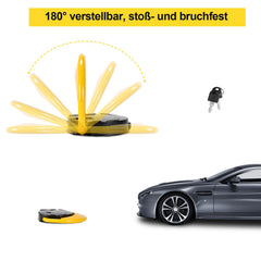 Lospitch Elektronische Parkplatzsperre mit Fernbedienung und Schlüssel 180° Kollisionsschutz