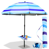 Lospitch Strandschirm Ø213 cm UV50+ höhenverstellbar mit Tisch