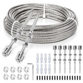 Lospitch Edelstahl Rankhilfe 12 m Set für Kletterpflanzen