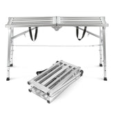 Lospitch Arbeitsplattform aus verzinktem Stahl Höhenverstellbar 56–80 cm bis 150 kg