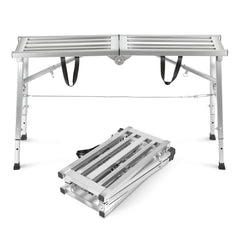 Lospitch Arbeitsplattform aus verzinktem Stahl Höhenverstellbar 56–80 cm bis 150 kg