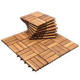 Lospitch Holzfliesen Akazienholz 30x30 cm 12 Latten mit Klicksystem