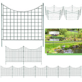 Lospitch Metall Gartenzaun 5er Set 3,74 m zum Stecken
