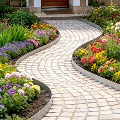 Lospitch Metall Rasenkante flexibel für Beete und Gartenwege