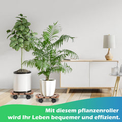 Lospitch WPC Pflanzenroller 30 x 30 cm für Blumentöpfe