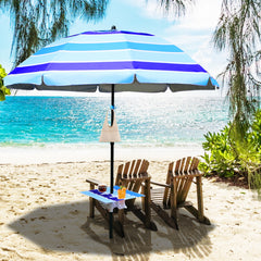 Lospitch Strandschirm Ø213 cm UV50+ höhenverstellbar mit Tisch