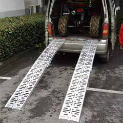 Lospitch Verladerampen 2er Set Aluminium 226cm Klappbar 680kg für ATV Motorrad Rasenmäher