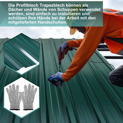 Lospitch Trapezblech Dachblech 129 × 46 cm für Gartenhaus