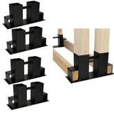 Lospitch Brennholz Stapelhalter 4er Set Stahl für Kaminholz Lagerung