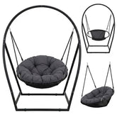 Lospitch Hängesessel mit Gestell, 100 cm Sitzfläche, bis 150 kg für Garten und Terrasse