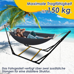 Lospitch klappbare Hängematte mit Metallgestell für Garten und Camping