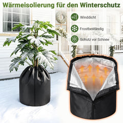 Lospitch Winterschutz für Pflanzkübel Ø45/65 cm 2er Set mit Reißverschluss