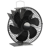 Lospitch Ofenventilator 6 Flügel mit Schutzhaube und Thermometer ohne Strom