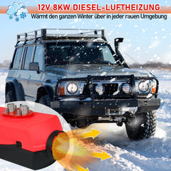 Lospitch Diesel Standheizung 8kW 12V mit LCD Fernbedienung und Schalldämpfer