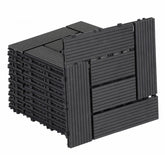 Lospitch WPC Terrassenfliesen 30x30cm Holzoptik Klicksystem für Balkon Terrasse