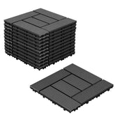 Lospitch WPC Terrassenfliesen 30 x 30 cm in Holzstruktur