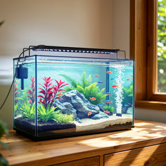 Lospitch LED Aquarienbeleuchtung 12–36W mit 4/8/12H Timer IP66 für 30–120 cm Becken