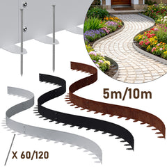 Lospitch Metall Rasenkante flexibel für Beete und Gartenwege
