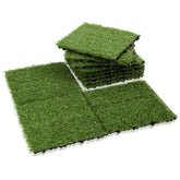 Lospitch Rasen Klickfliesen 30×30 cm 11 Stück für Balkon und Terrasse