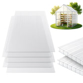 Lospitch Polycarbonat Hohlkammerplatten 60.5 x 121 cm 5 Stück für Gewächshaus und Gartenbau