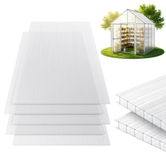 Lospitch Polycarbonat Hohlkammerplatten 60.5 x 121 cm 5 Stück für Gewächshaus und Gartenbau