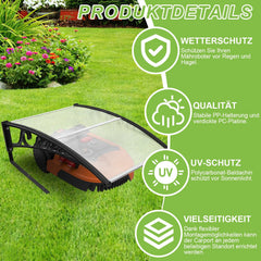 Lospitch Mähroboter Garage Dach 105x85x56 cm Regenschutz UV Schutz
