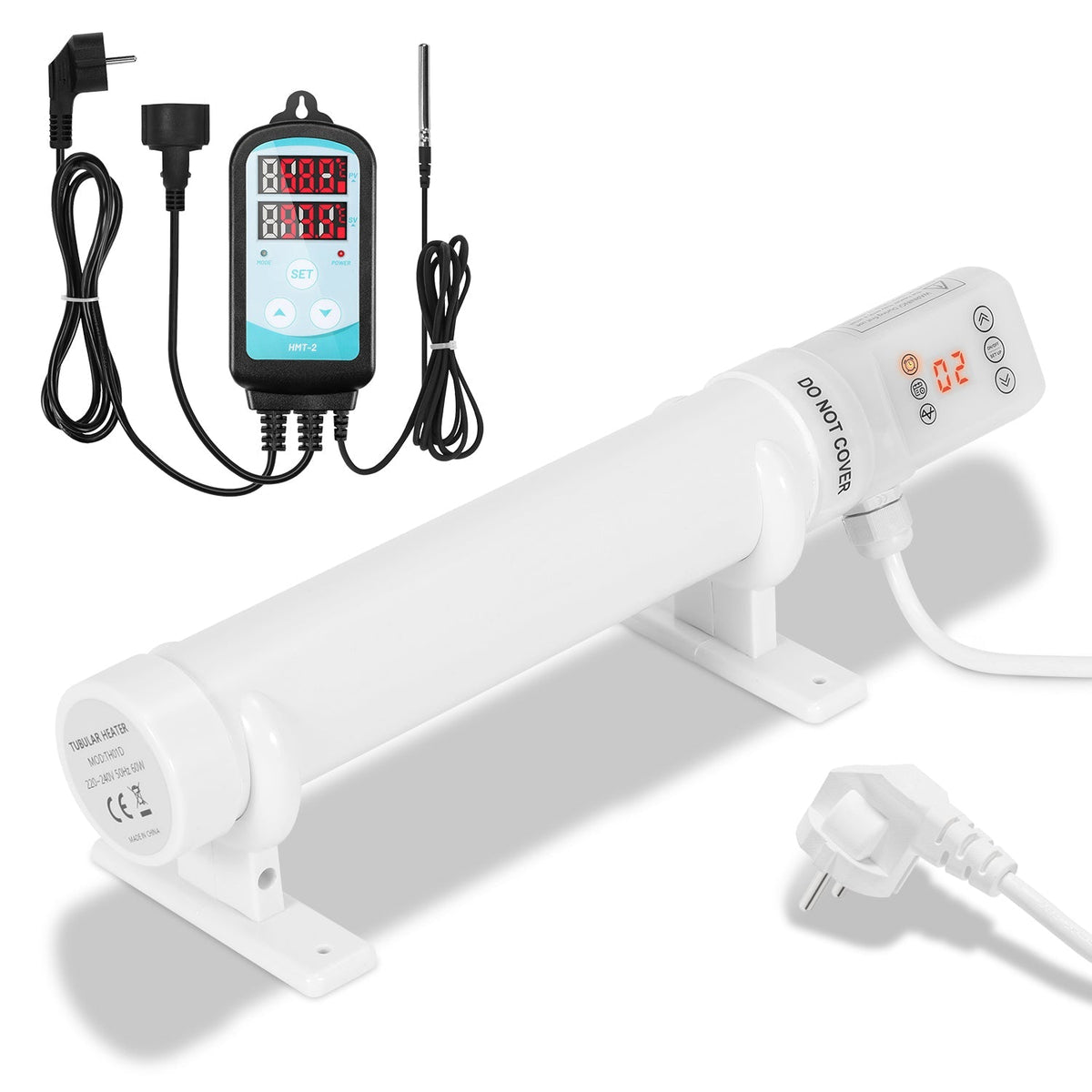 Lospitch Gewächshausheizung 60–240 W mit Thermostat Timer IP44 für Pflanzen Frostschutz