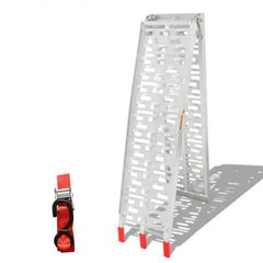 Lospitch Verladerampen 2er Set Aluminium 226cm Klappbar 680kg für ATV Motorrad Rasenmäher
