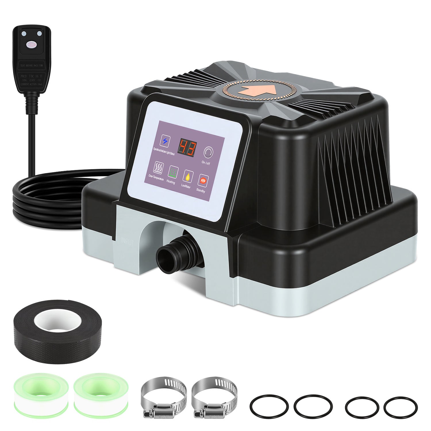 Lospitch Elektrische Poolheizung 3 kW