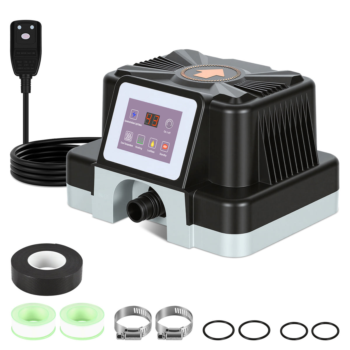 Lospitch Elektrische Poolheizung 3 kW