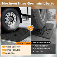 Lospitch Auffahrrampe 2er Set bis 10 t aus Gummi für Auto und Motorrad