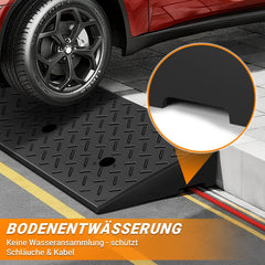 Lospitch Auffahrrampe 2er Set bis 10 t aus Gummi für Auto und Motorrad