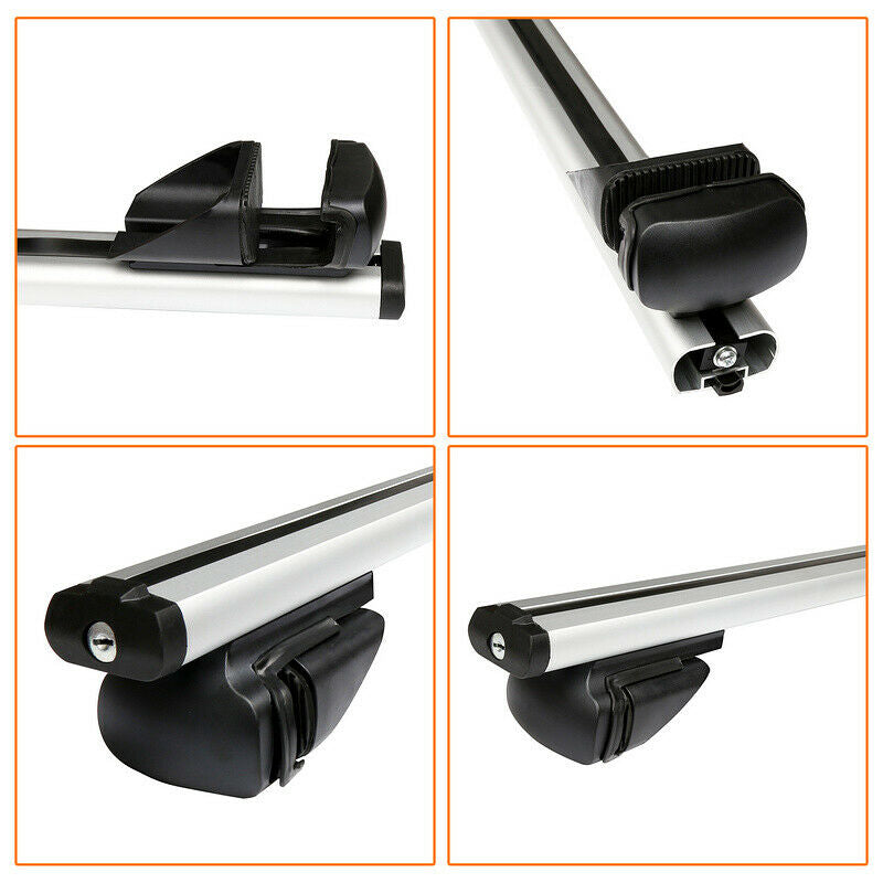 Lospitch Dachträger 2er Set aus Aluminium bis 150 kg für Fahrzeuge mit Reling