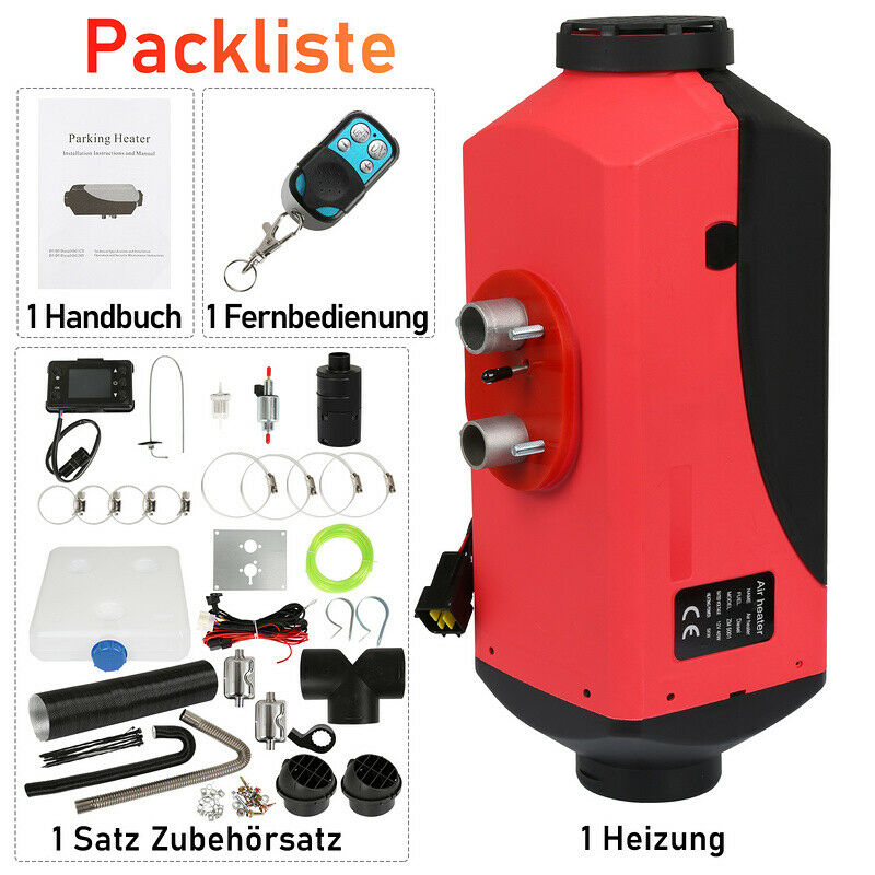 Lospitch Diesel Standheizung 8kW 12V mit LCD Fernbedienung und Schalldämpfer