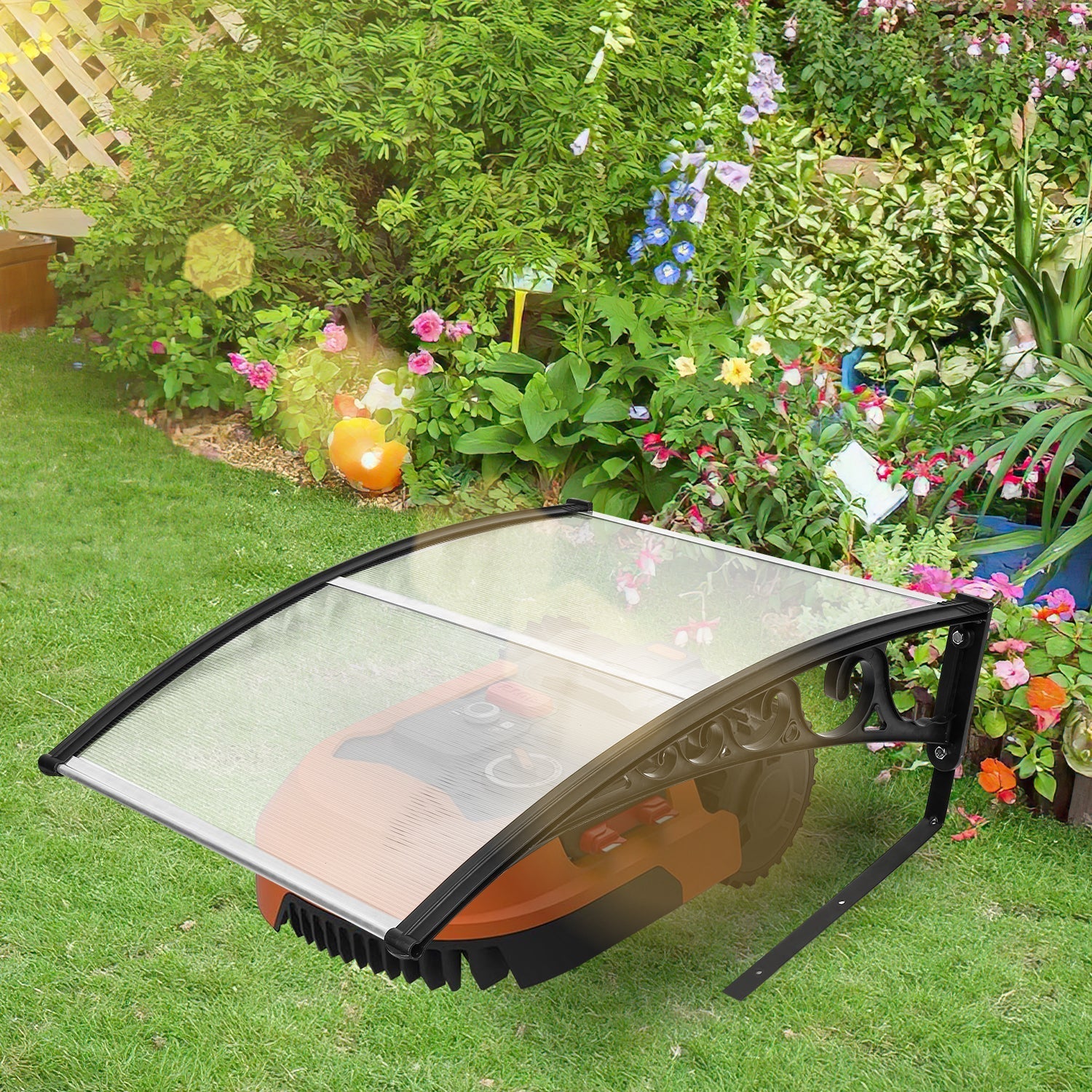 Lospitch Mähroboter Garage Dach 105x85x56 cm Regenschutz UV Schutz
