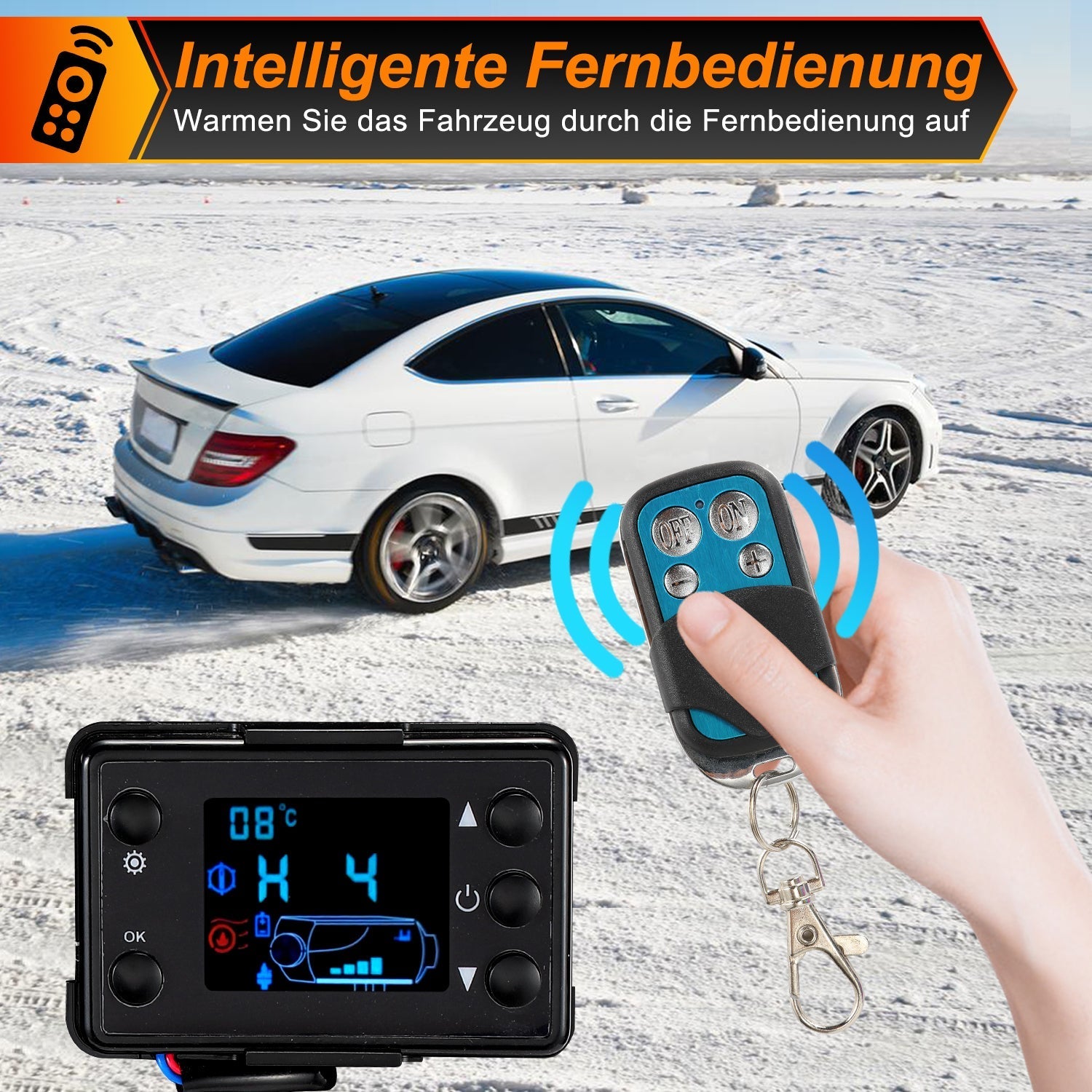 Lospitch Diesel Standheizung 8kW 12V mit LCD und Fernbedienung für Wohnmobil LKW