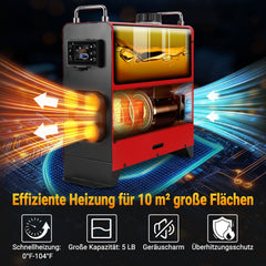 Lospitch Diesel Standheizung 8kW 12V mit Bluetooth App LCD Fernbedienung und 5L Tank