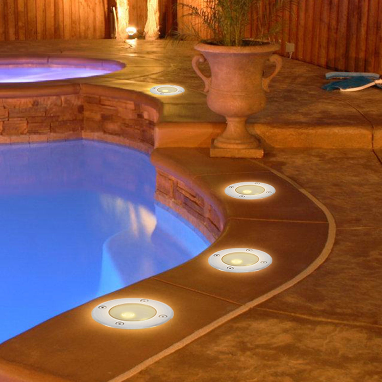 Lospitch LED Bodenstrahler 3W IP65 für Garten und Auffahrt
