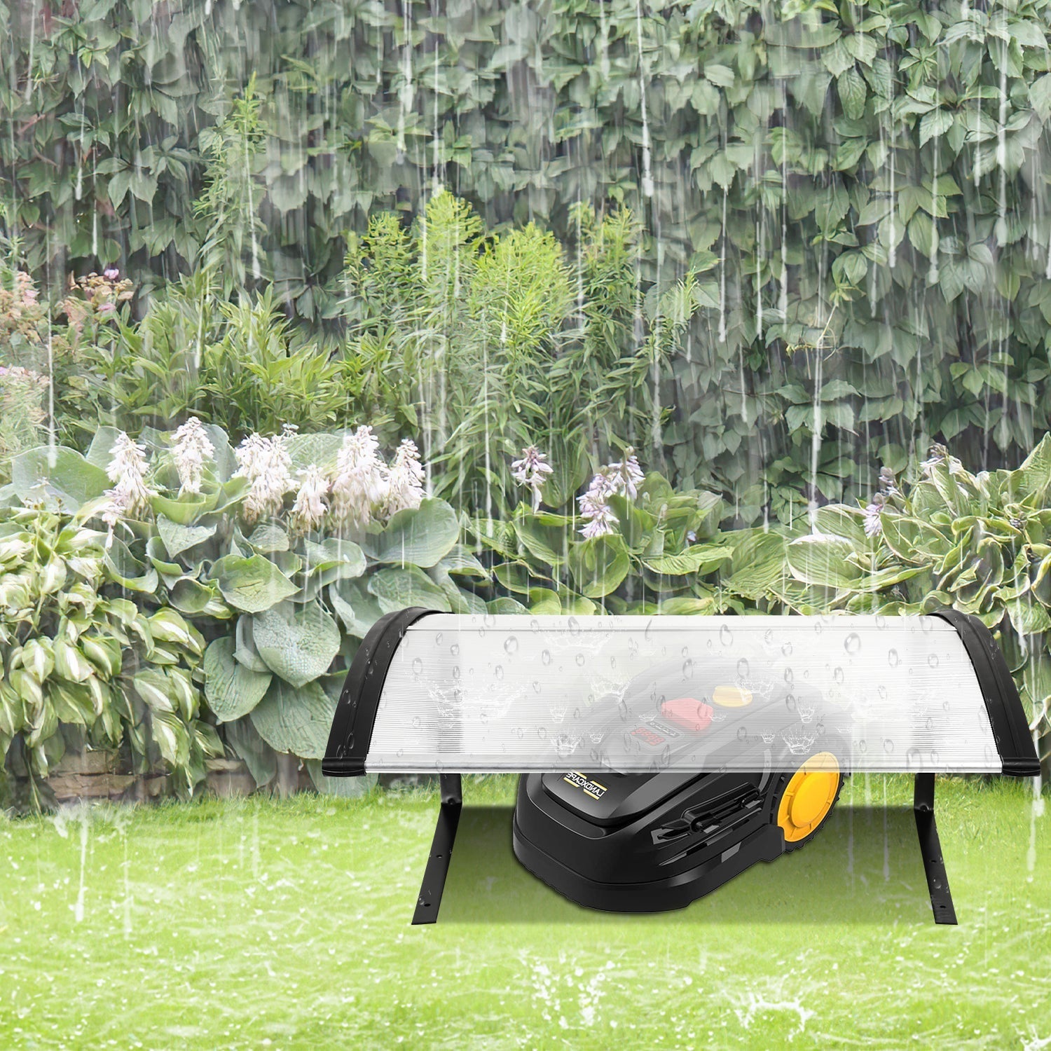 Lospitch Mähroboter Garage Dach 105x85x56 cm Regenschutz UV Schutz